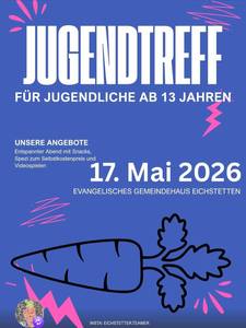 Einladung zum Jugendtreff am 17. Mai